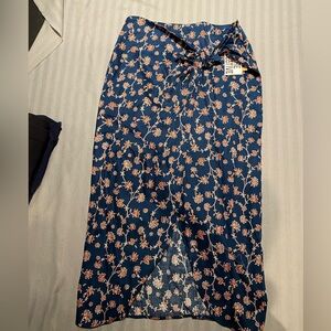 Target Blue Floral Midi Skirt